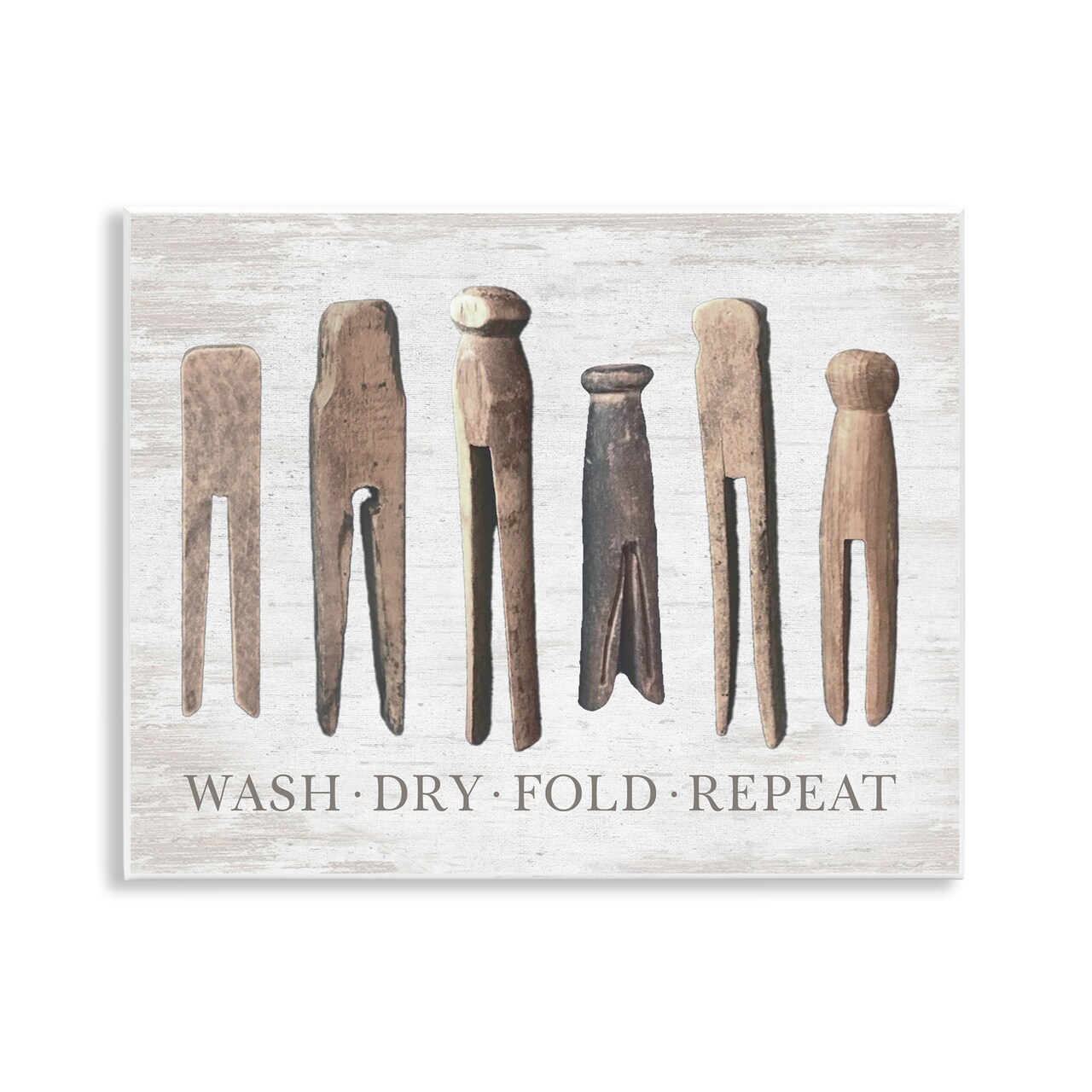 Stupell Industries Rustic Laundry Phrase Wall Plaque Design By Lettered and Lined